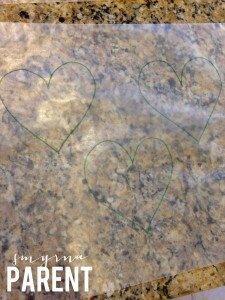 Draw Hearts on Wax Paper